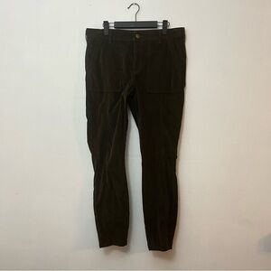 Anthropologie Corduroy Slim Utility Pants Dark Olive Green size 30